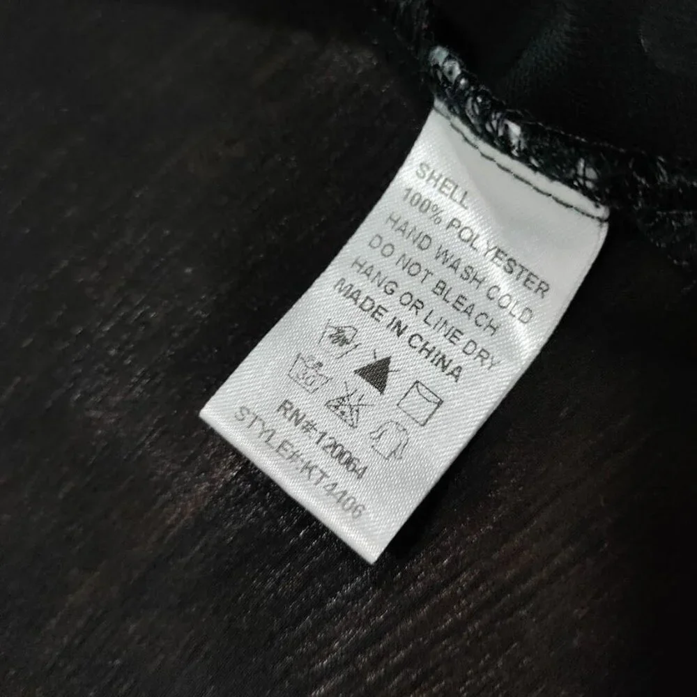 Whismygoth Lagenlook Gauzy Tunic High Low Hem Shirt Dress Black Women's Size M - Picture 9 of 10